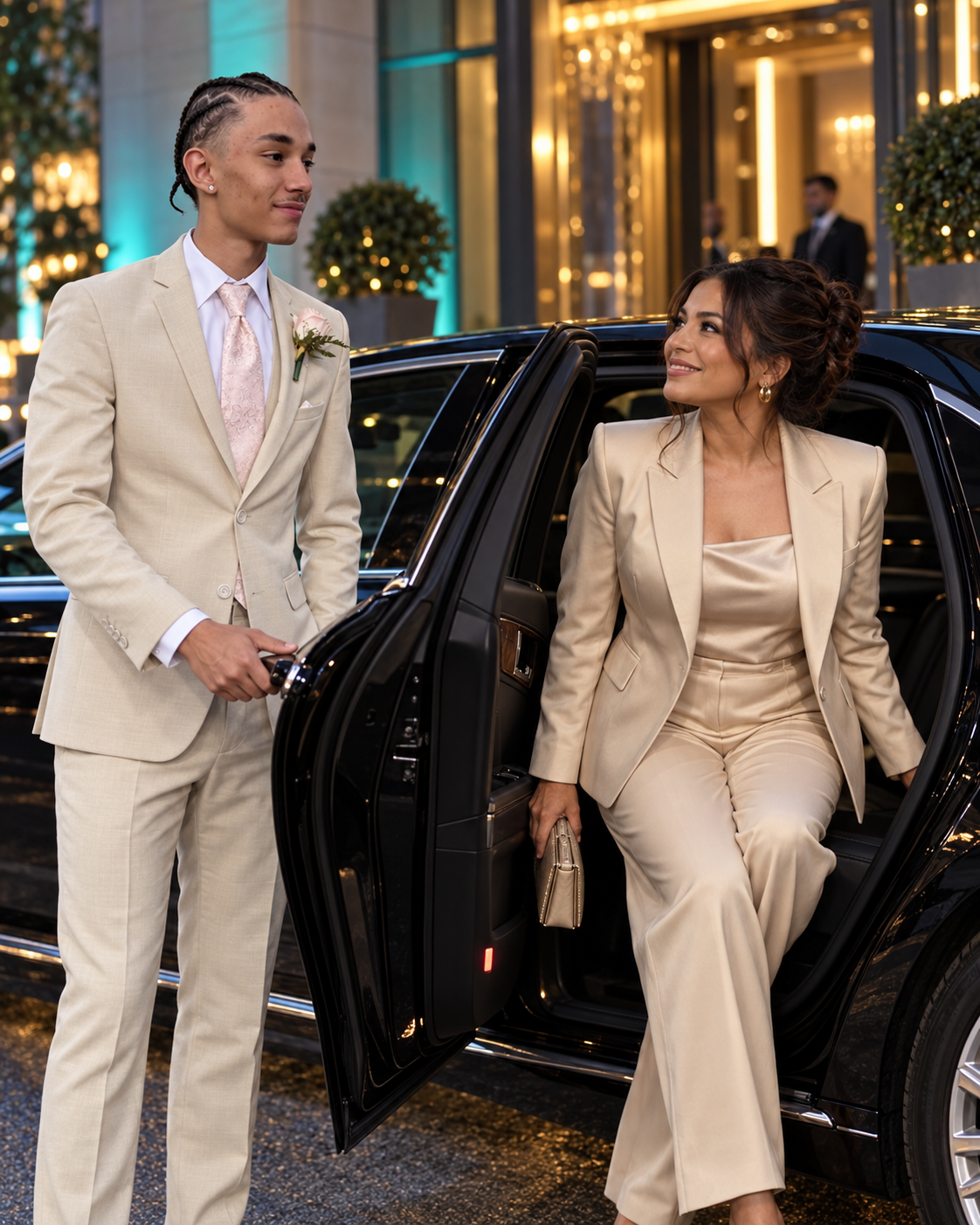 Nation opening a luxury car door for a client